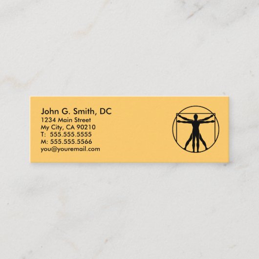 DaVinci Logo Mini Referral-chiropractor Visitekaartje (Voorkant)