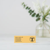 DaVinci Logo Mini Referral-chiropractor Visitekaartje (Staand voorkant)