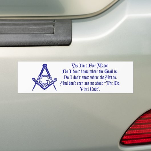 DaVinci Mason Bumpersticker (Op auto)