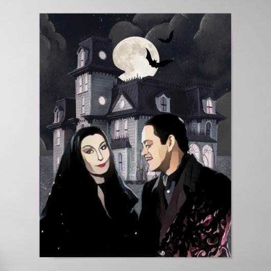DaVinci Morticia Addams Mashup  Poster (Voorkant)