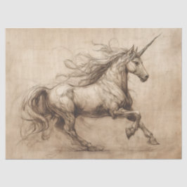 DaVinci Unicorn Sketch Tissuepapier