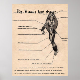 DaVinci's verloren ontwerp Poster