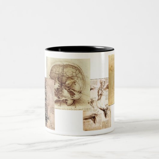 Davinvi's studie van de anatomie tweekleurige koffiemok (Center)