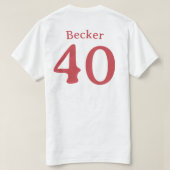 Davion Becker Jersey T-shirt (Design achterkant)
