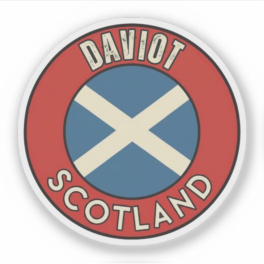 Daviot, Schotland Sticker (Voorkant)