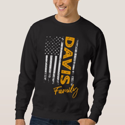 Davis Achternaam American Davis Achternaam Davis Trui (Voorkant)