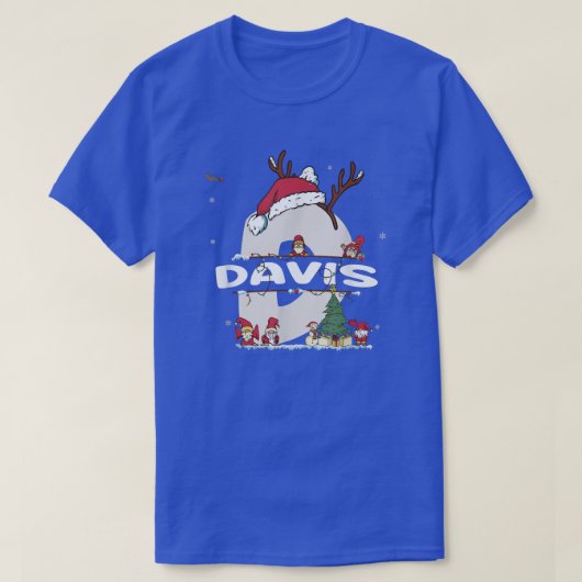 Davis Christmas Shirt w Davis Name for funny Xmas (Design voorkant)