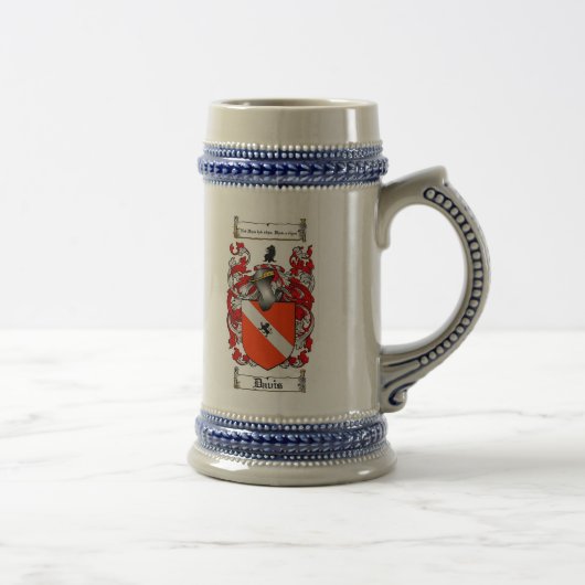 Davis Coat of Arms Stein / Davis Family Crest Bierpul (Rechts)