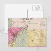 Davis County, Kansas Briefkaart (Voorkant / Achterkant)