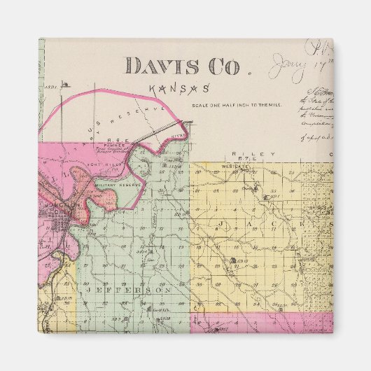 Davis County, Kansas Magneet (Voorkant)
