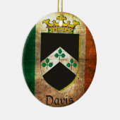 Davis Crest Irish Flag Keramisch Ornament (Rechts)