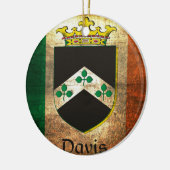 Davis Crest Irish Flag Keramisch Ornament (Links)