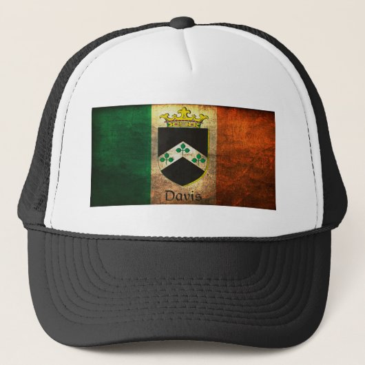 Davis Crest Irish Flag Trucker Pet (Voorkant)