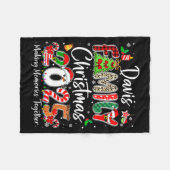Davis Family Christmas 2025 Matching Pjs Xmas Squa Fleece Deken (Voorkant (Horizontaal))
