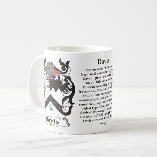 Davis Family Coat of Arms Mok (Voorkant links)