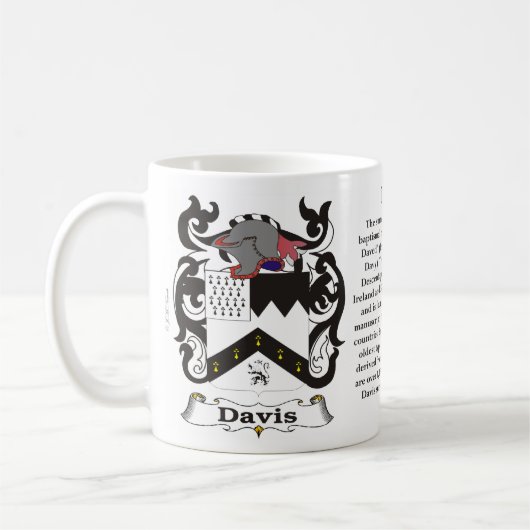 Davis Family Coat of Arms Mok (Links)