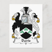 Davis Family Crest Briefkaart (Voorkant)