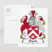 Davis Family Crest Briefkaart (Voorkant / Achterkant)
