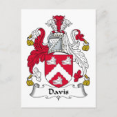 Davis Family Crest Briefkaart (Voorkant)