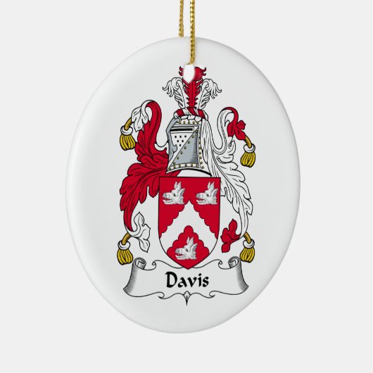 Davis Family Crest Keramisch Ornament (Rechts)
