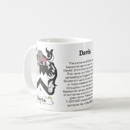 Davis Family Crest Mok (Voorkant links)