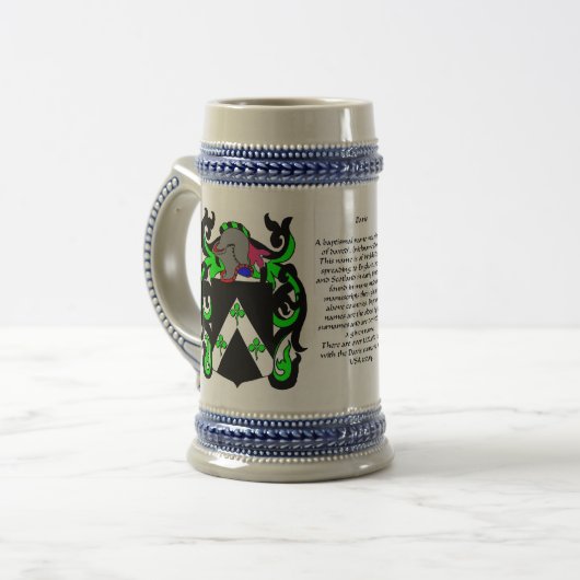 Davis Family Crest Stein Bierpul (Voorkant links)