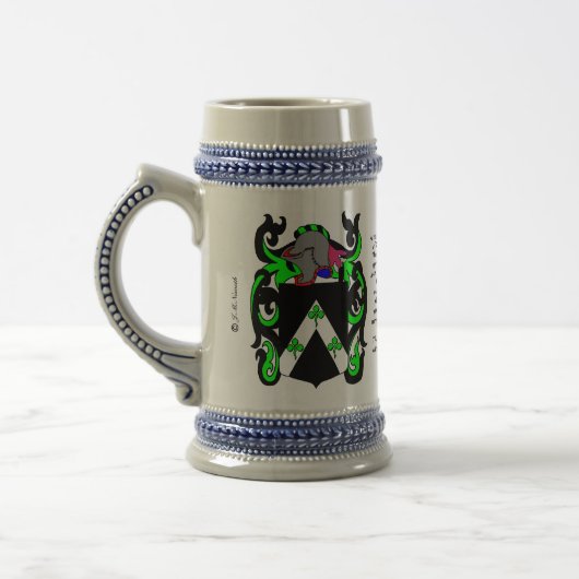 Davis Family Crest Stein Bierpul (Links)