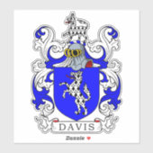 Davis Family Crest Sticker (Vel)
