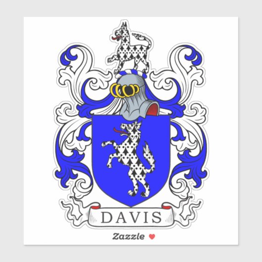 Davis Family Crest Sticker (Vel)
