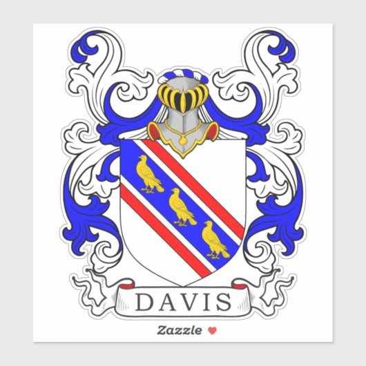 Davis Family Crest Sticker (Vel)