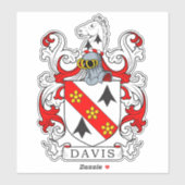 Davis Family Crest Sticker (Vel)