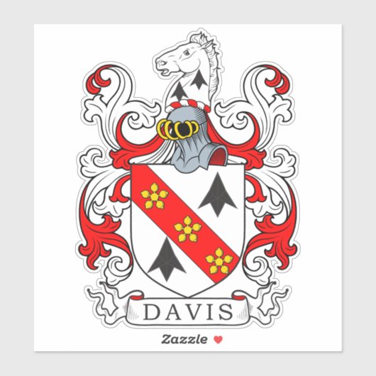 Davis Family Crest Sticker (Vel)