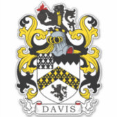 Davis Family Crest Sticker (Voorkant)