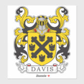 Davis Family Crest Sticker (Vel)