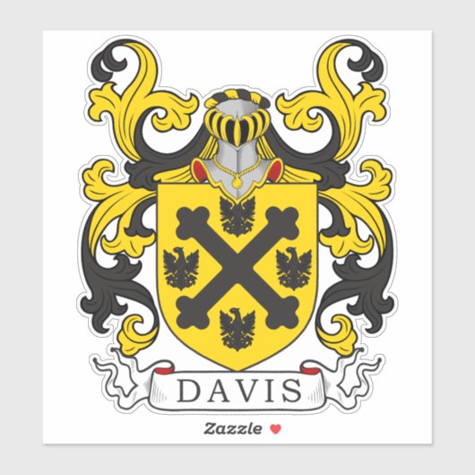 Davis Family Crest Sticker (Vel)