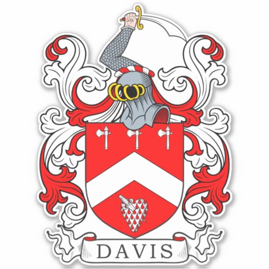 Davis Family Crest Sticker (Voorkant)