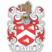 Davis Family Crest Sticker (Voorkant)