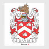 Davis Family Crest Sticker (Vel)