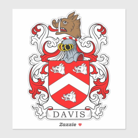 Davis Family Crest Sticker (Vel)