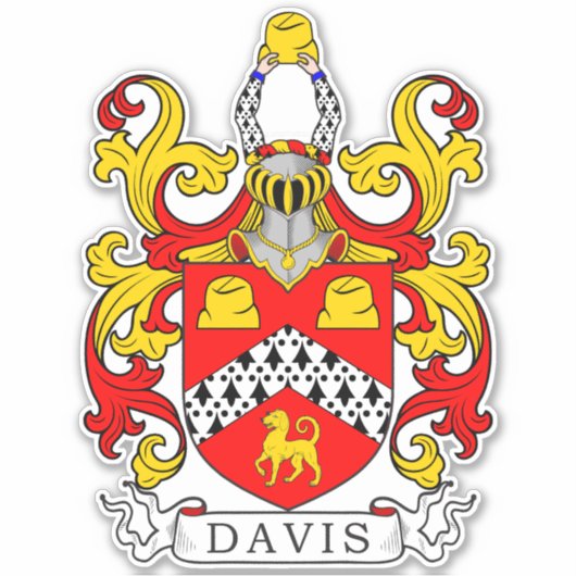 Davis Family Crest Sticker (Voorkant)