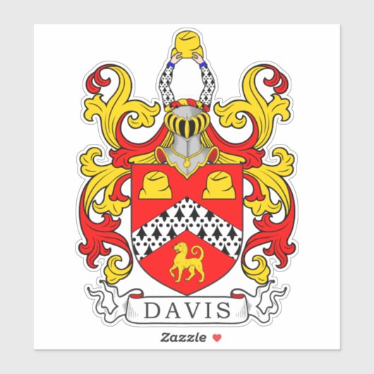 Davis Family Crest Sticker (Vel)