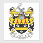 Davis Family Crest Sticker (Vel)