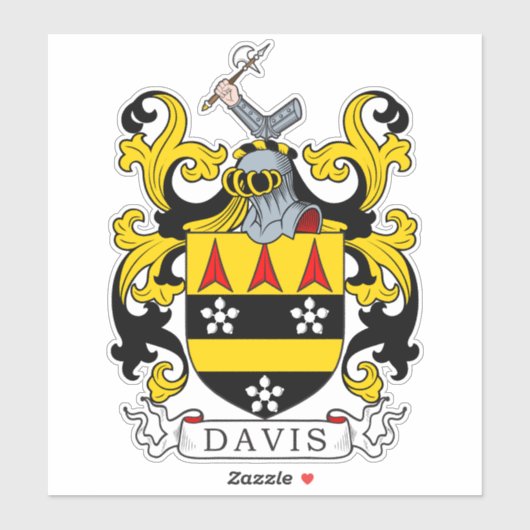 Davis Family Crest Sticker (Vel)