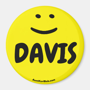 DAVIS gele glimlach magnet