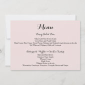 Davis + Harper Menu Kaart (Achterkant)