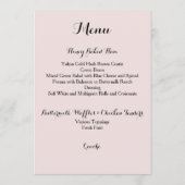 Davis + Harper Menukaart (Achterkant)