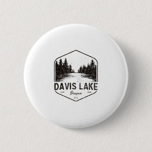 Davis Lake Oregon Buitenactiviteiten Vintage Ronde Button 5,7 Cm