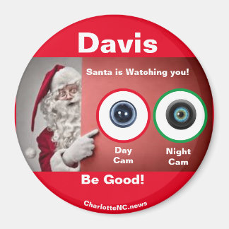 DAVIS Santa kijkt naar Magnet