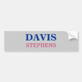 DAVIS, STEPHENS BUMPERSTICKER (Voorkant)