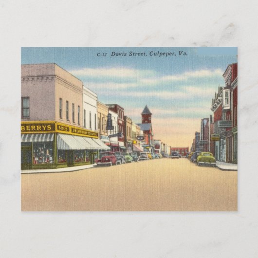  Davis Street, Culpeper, Virginia Briefkaart (Voorkant)